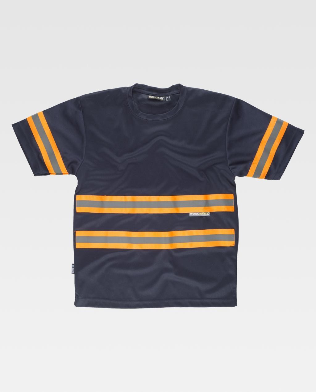 T-shirt da Lavoro Manica Corta con Bande C3936 - Workteam