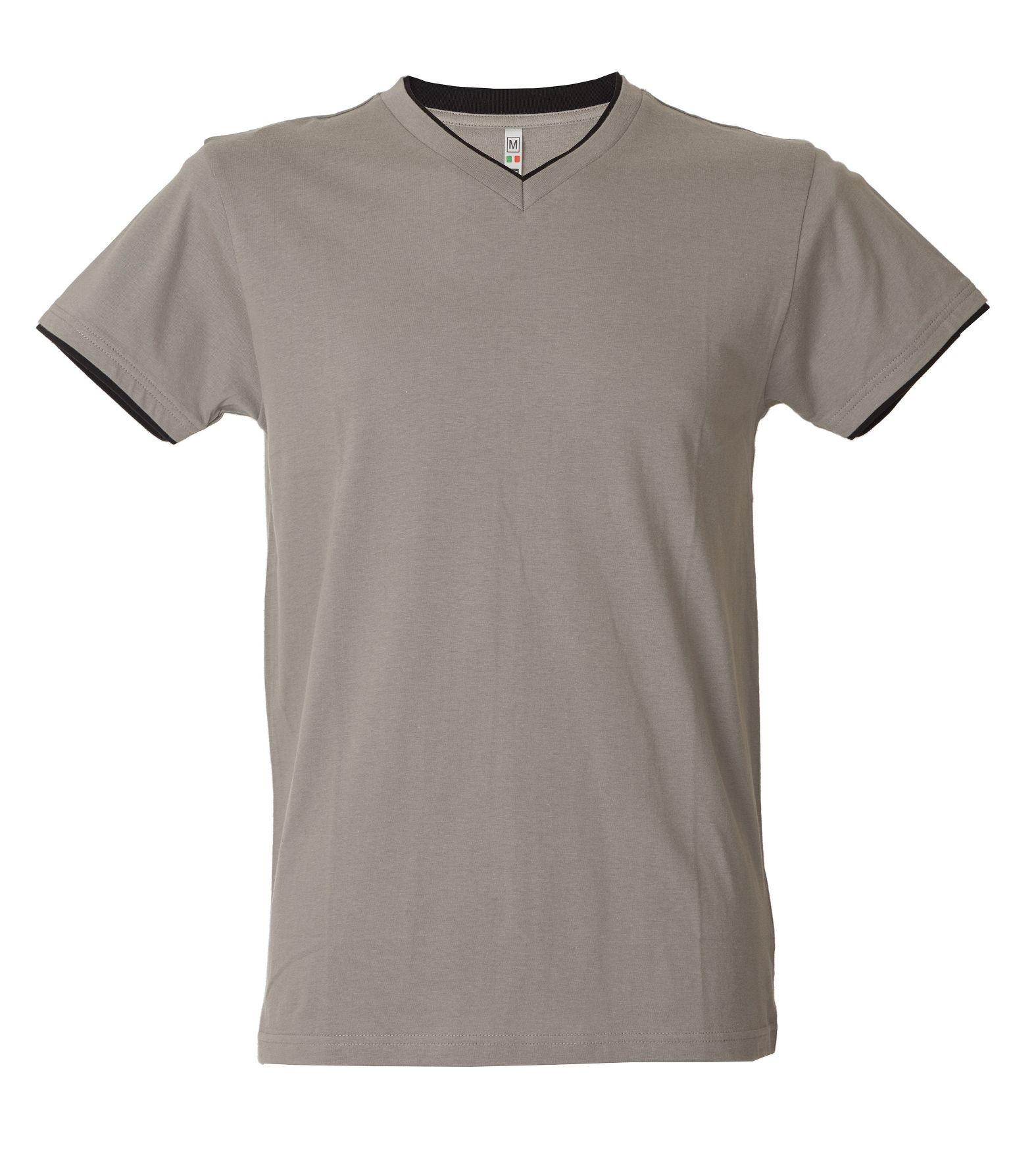 5 Pezzi - T-Shirt collo a V da Lavoro 100% Cotone Bicolore JRC Serbia 992034