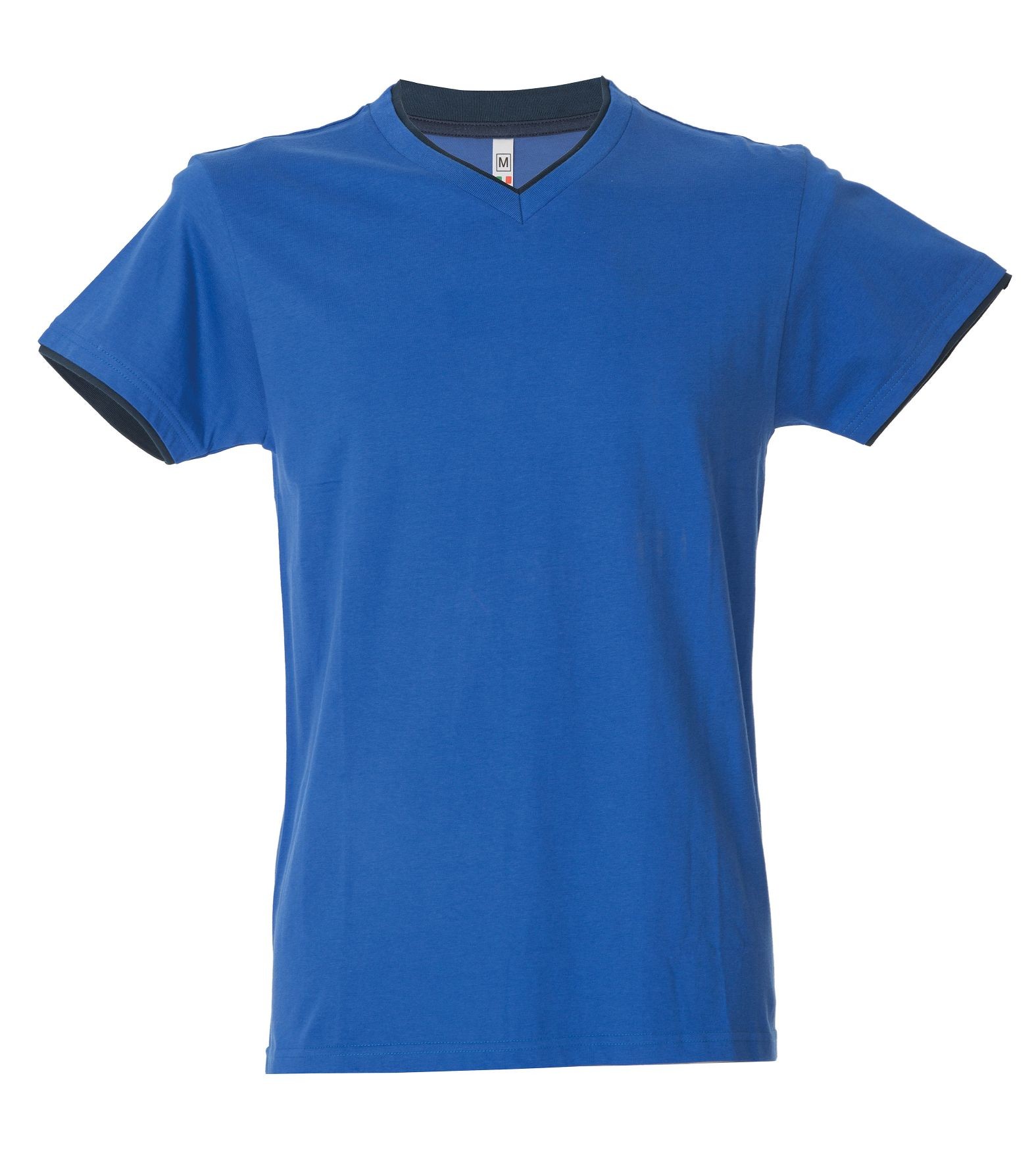 5 Pezzi - T-Shirt collo a V da Lavoro 100% Cotone Bicolore JRC Serbia 992034