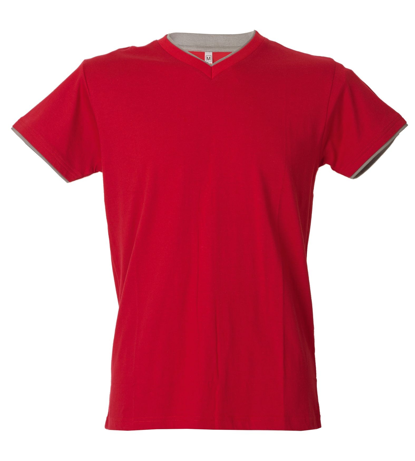 5 Pezzi - T-Shirt collo a V da Lavoro 100% Cotone Bicolore JRC Serbia 992034