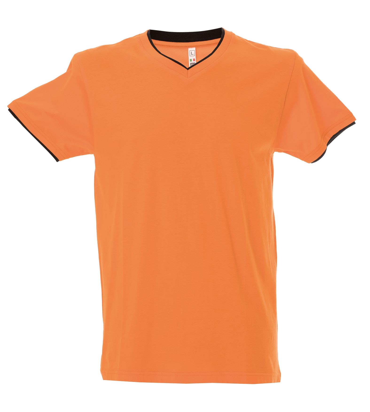 5 Pezzi - T-Shirt collo a V da Lavoro 100% Cotone Bicolore JRC Serbia 992034