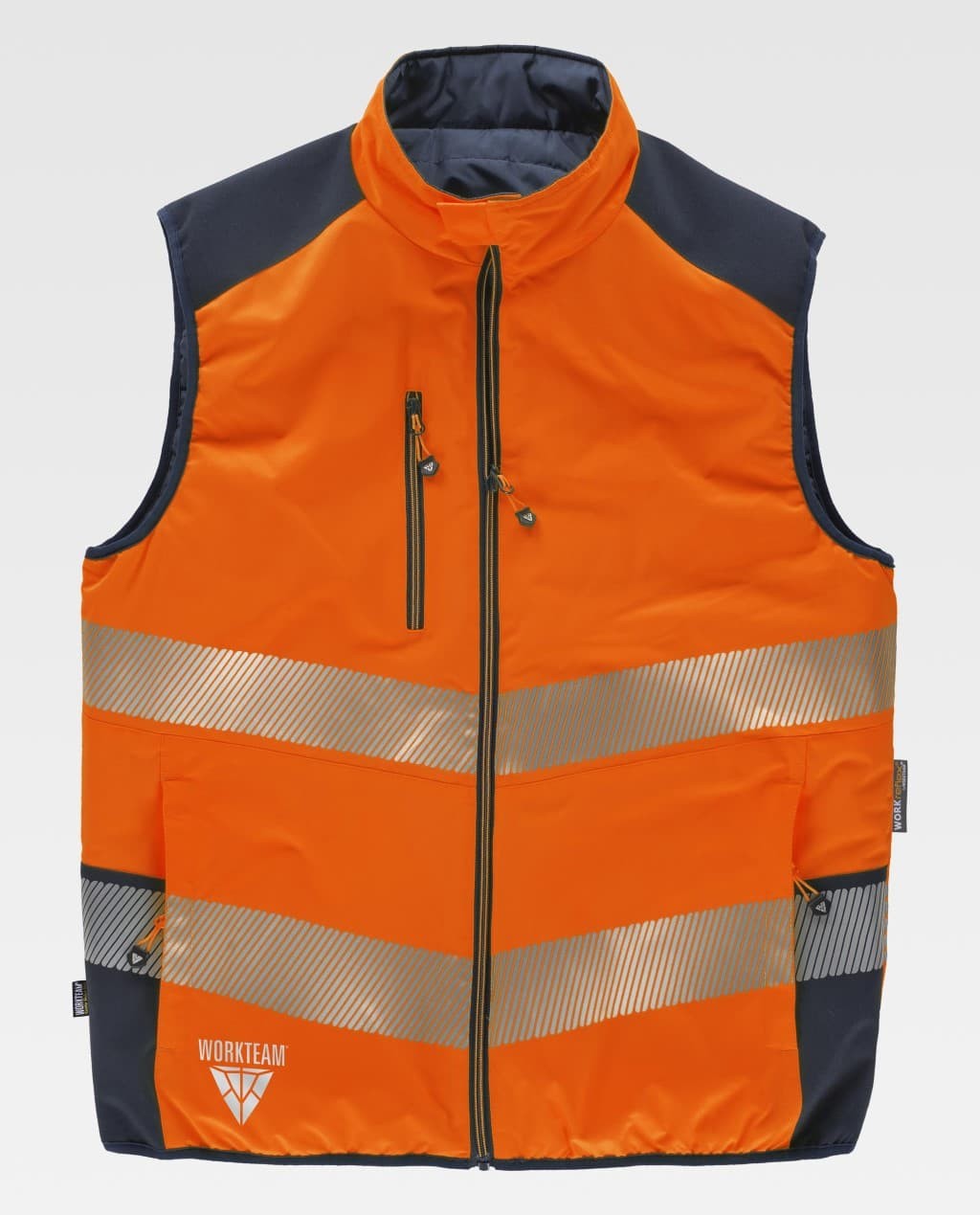 Gilet da Lavoro Workteam Imbottito Reversibile Alta Visibilit� C8250