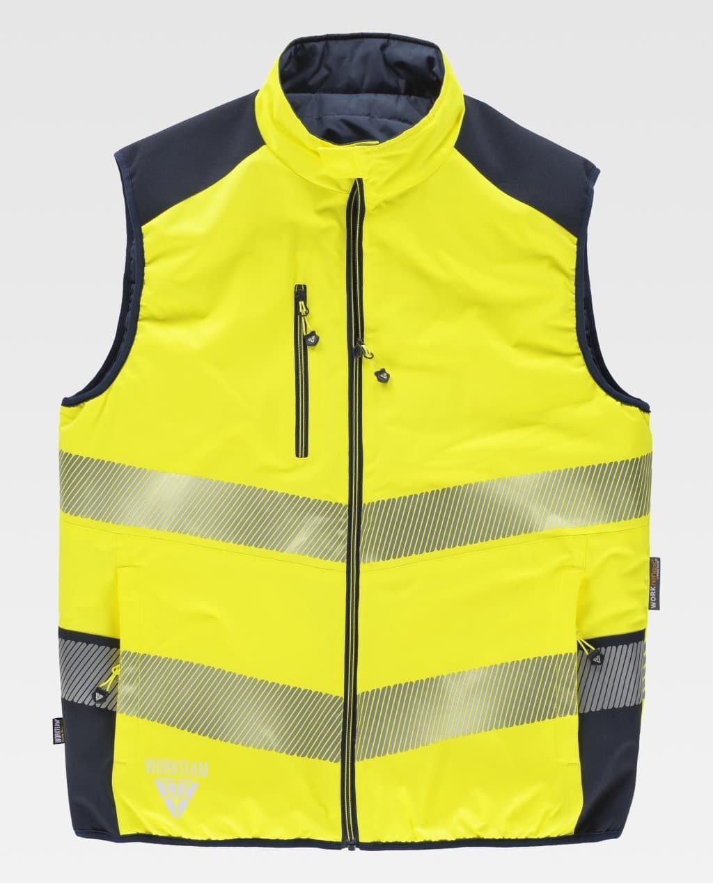 Gilet da Lavoro Workteam Imbottito Reversibile Alta Visibilit� C8250
