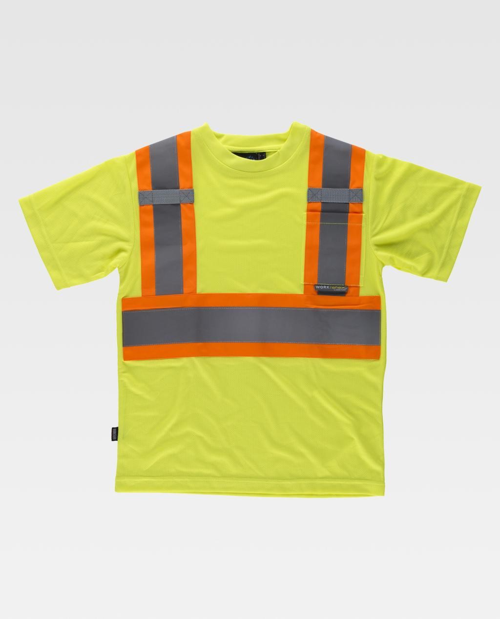 T-shirt da Lavoro Alta Visibilit� Bicolore con Taschino M/C C3645 - Workteam
