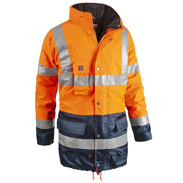 Parka da Lavoro Alta Visibilit� Multitasche Impermeabile Sottozero Bi Road 2302