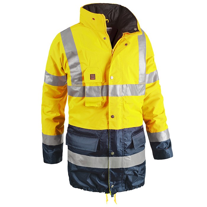 Parka da Lavoro Alta Visibilit� Multitasche Impermeabile Sottozero Bi Road 2302