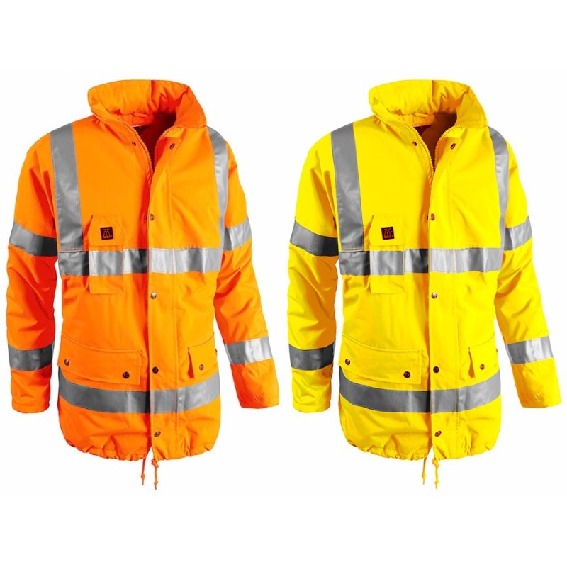 Parka da Lavoro Alta Visibilit� Multitasche Impermeabile Sottozero Stop 2299
