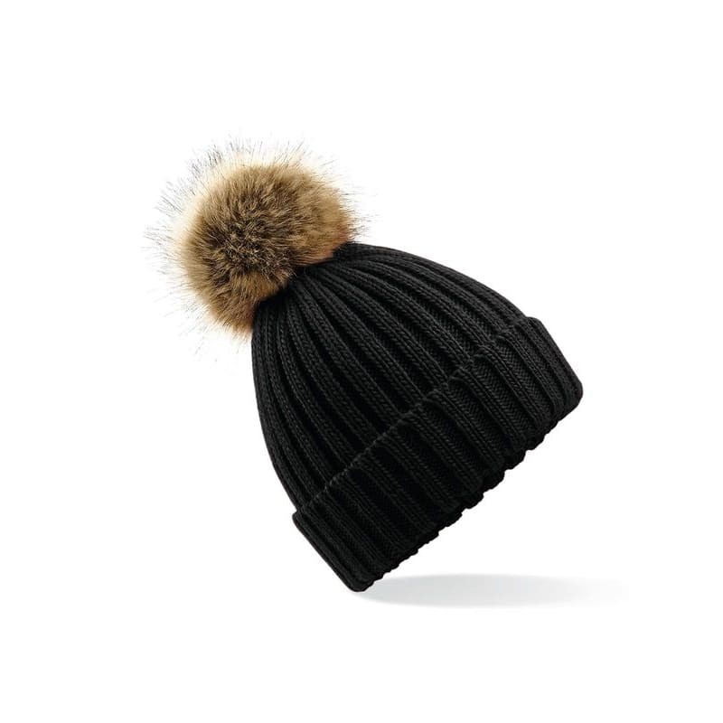Cappello Fur Pom Pom Chunky Beanie Beechfield - B412