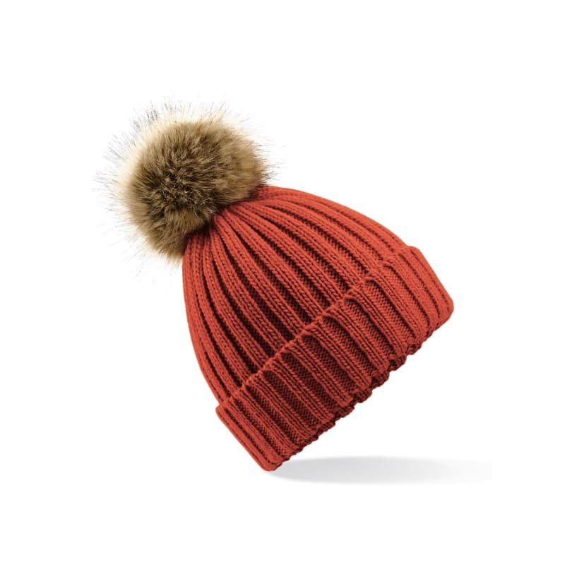 Cappello Fur Pom Pom Chunky Beanie Beechfield - B412