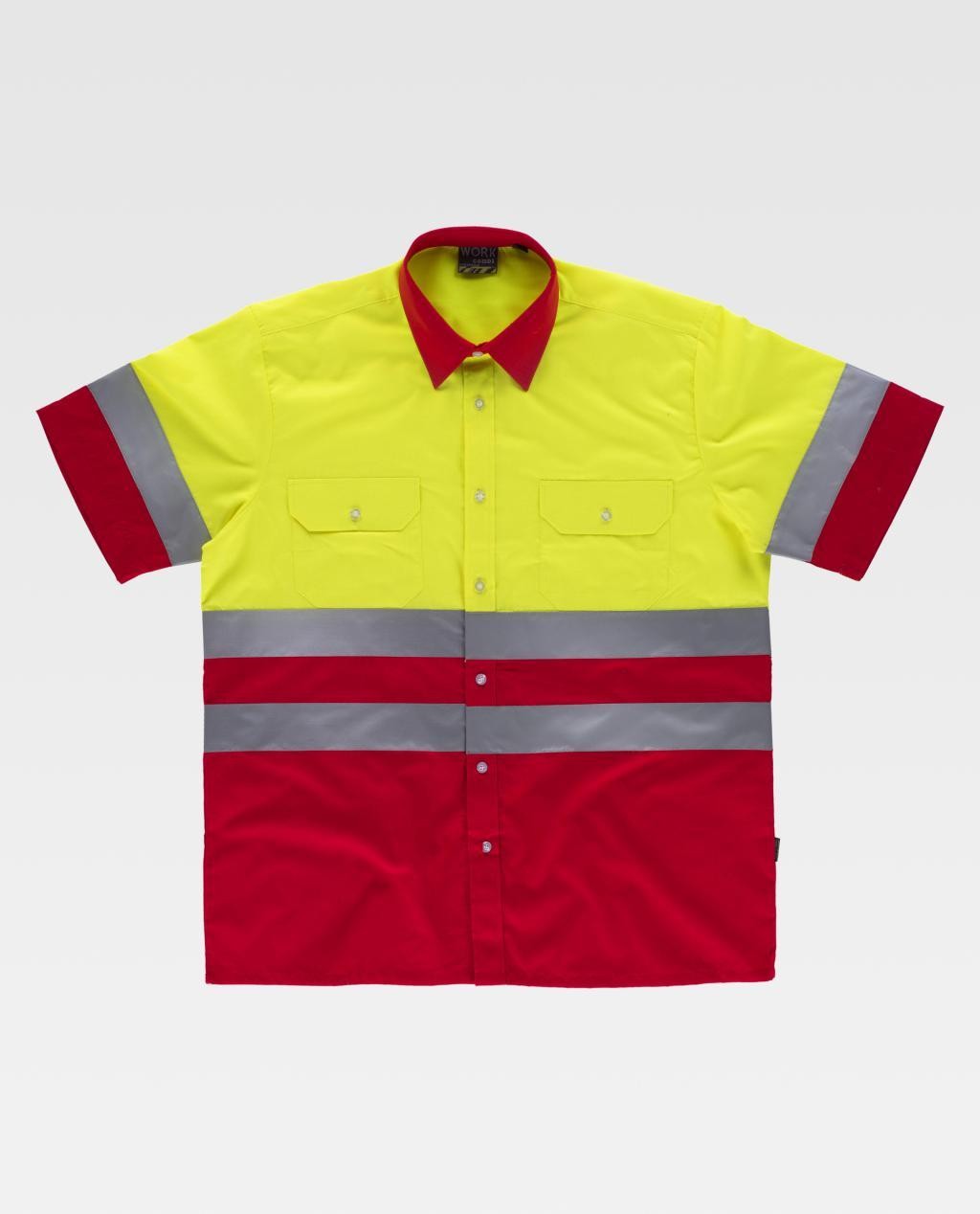 Camicia da Lavoro Combinata Manica Corta Alta Visibilit� C3812 - Workteam