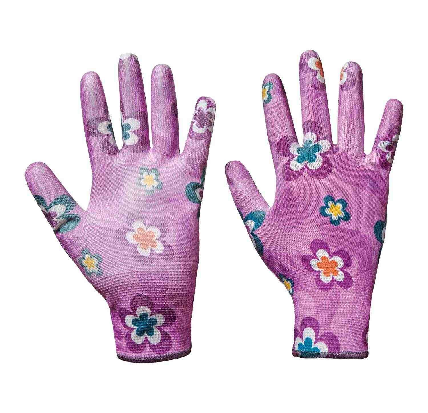 12 Paia - Guanti da lavoro da Donna Spalmati in Poliuretano Logica LADYPINK