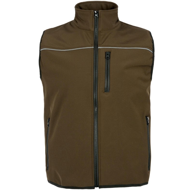 Gilet Workshell invernale multitasche con dettagli riflettenti - Workteam