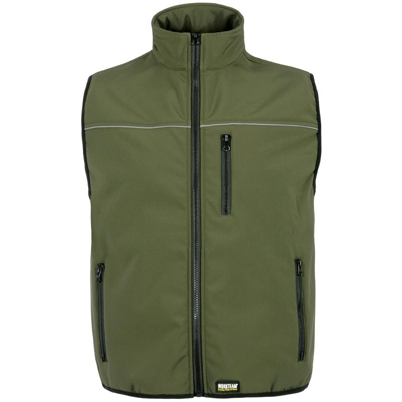Gilet Workshell invernale multitasche con dettagli riflettenti - Workteam