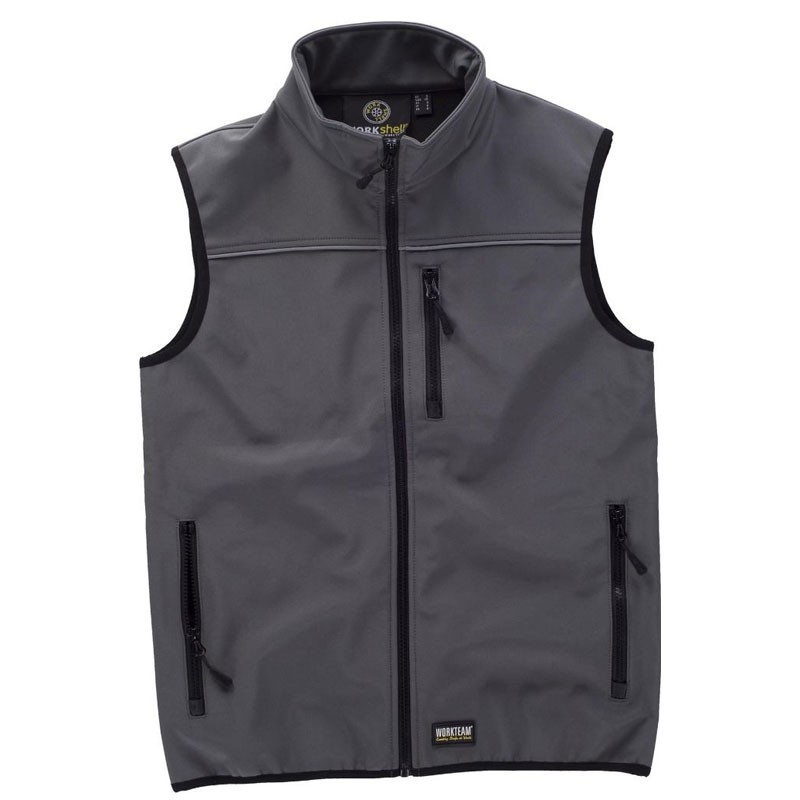 Gilet Workshell invernale multitasche con dettagli riflettenti - Workteam