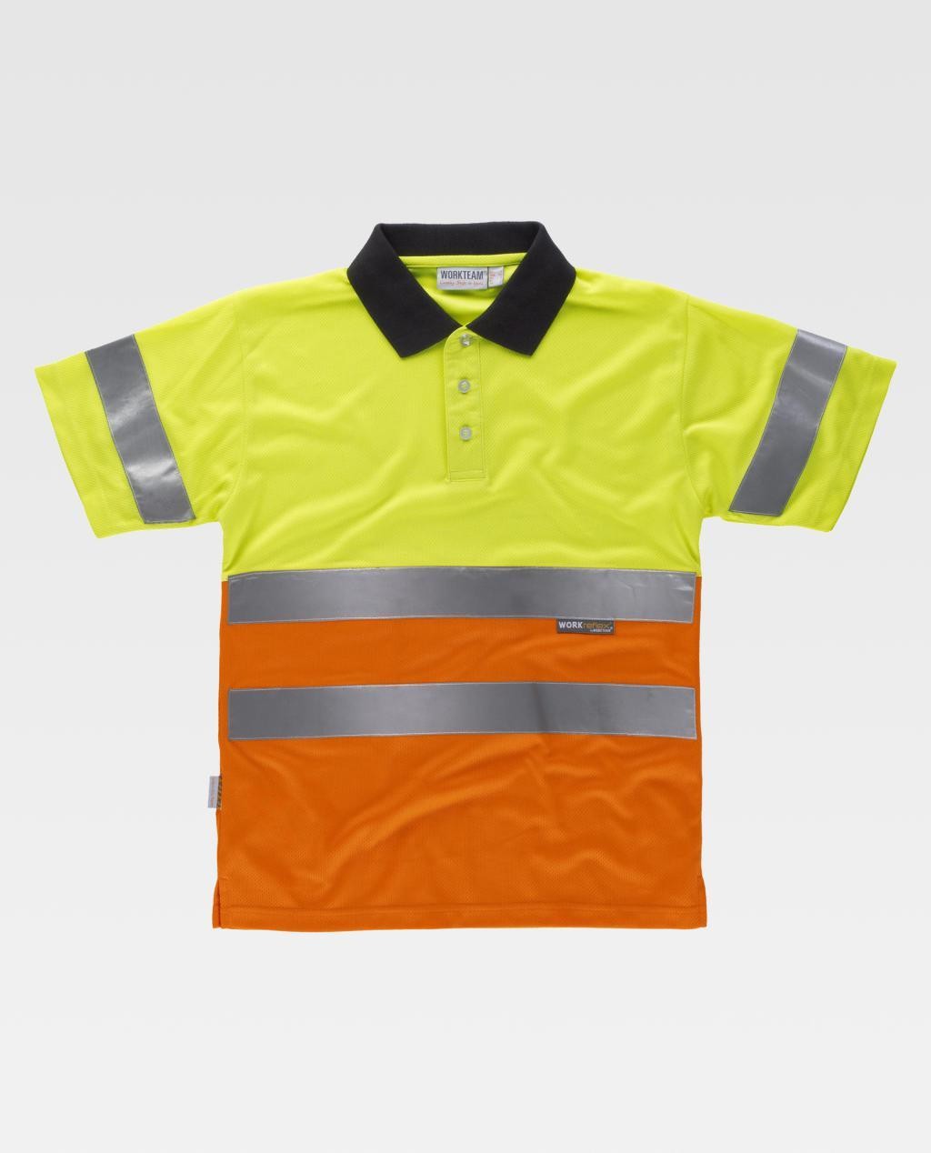 Polo da Lavoro Combinata Manica Corta Alta Visibilit� C3866 - Workteam