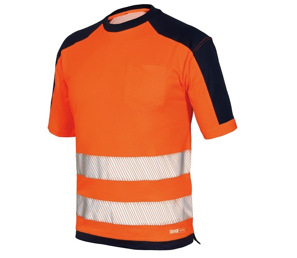 T-Shirt Alta Visibilit� con bande segmentate termosaldate Issa Line HV 08186N