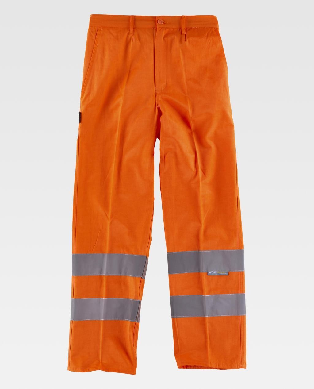 Pantalone da Lavoro Alta Visibilit� con Bande Rinfrangenti C3915 - Workteam
