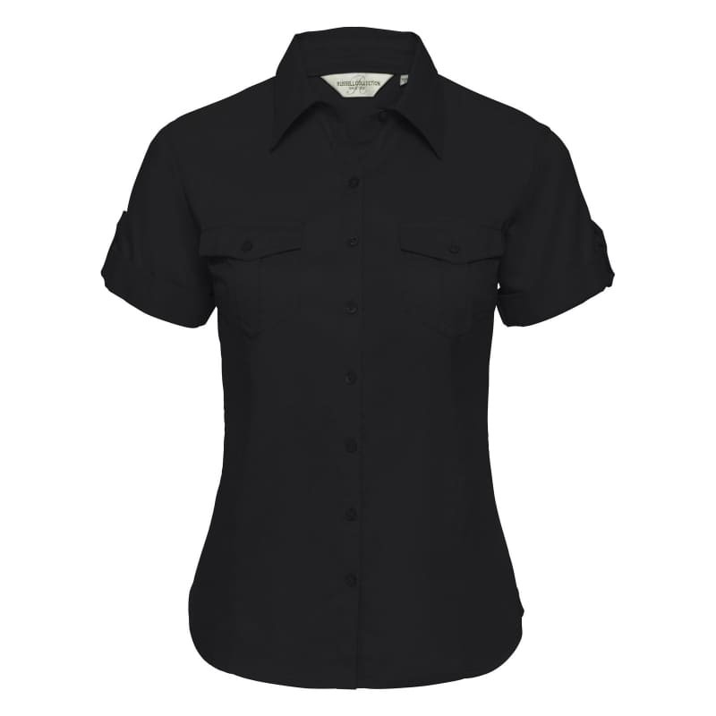 Camicia Da Lavoro a Maniche Corte da Donna Arrotolata Russell - JE919F