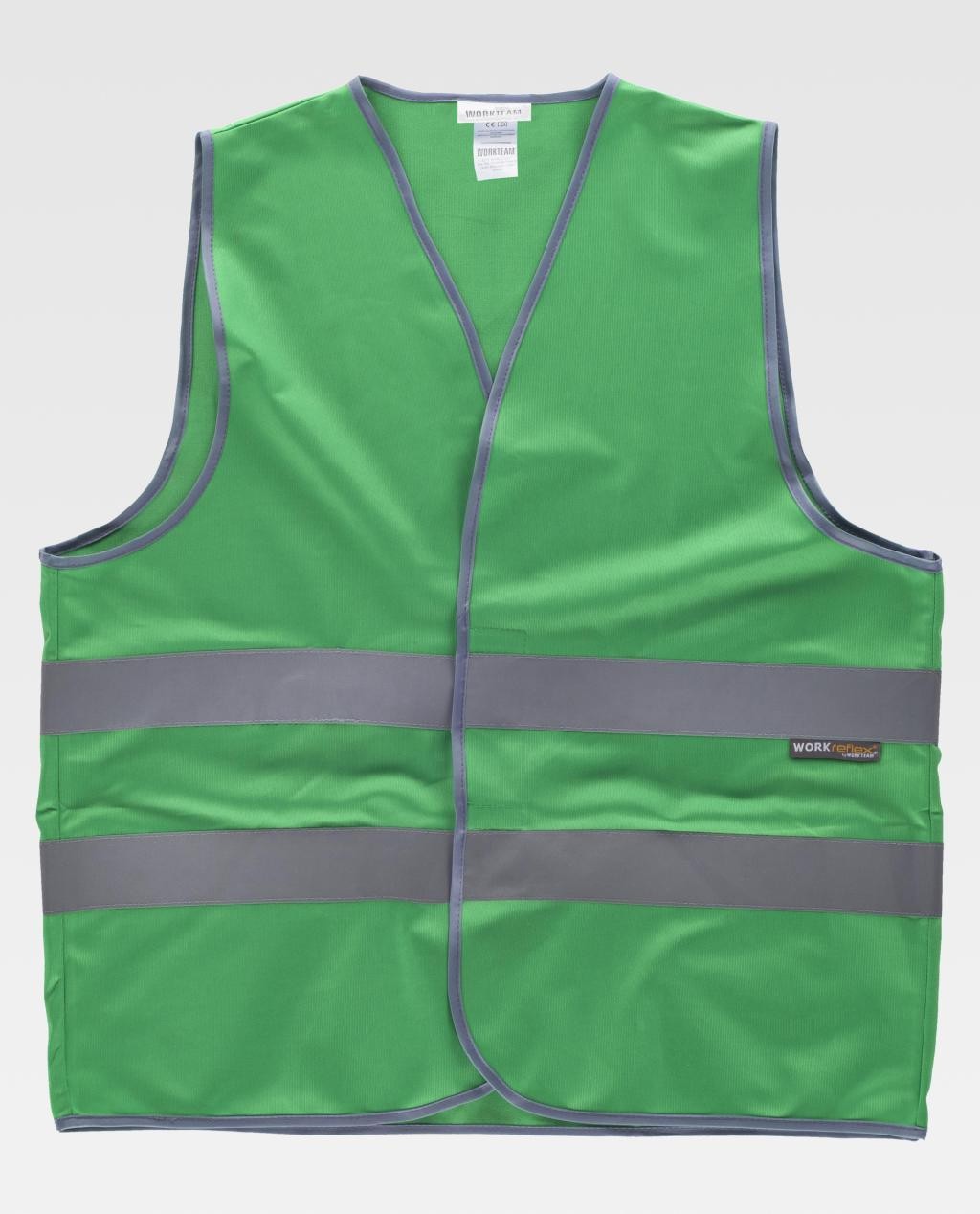 Gilet da Lavoro Chiusura con Velcro Alta Visibilit� HVTT03 - Workteam