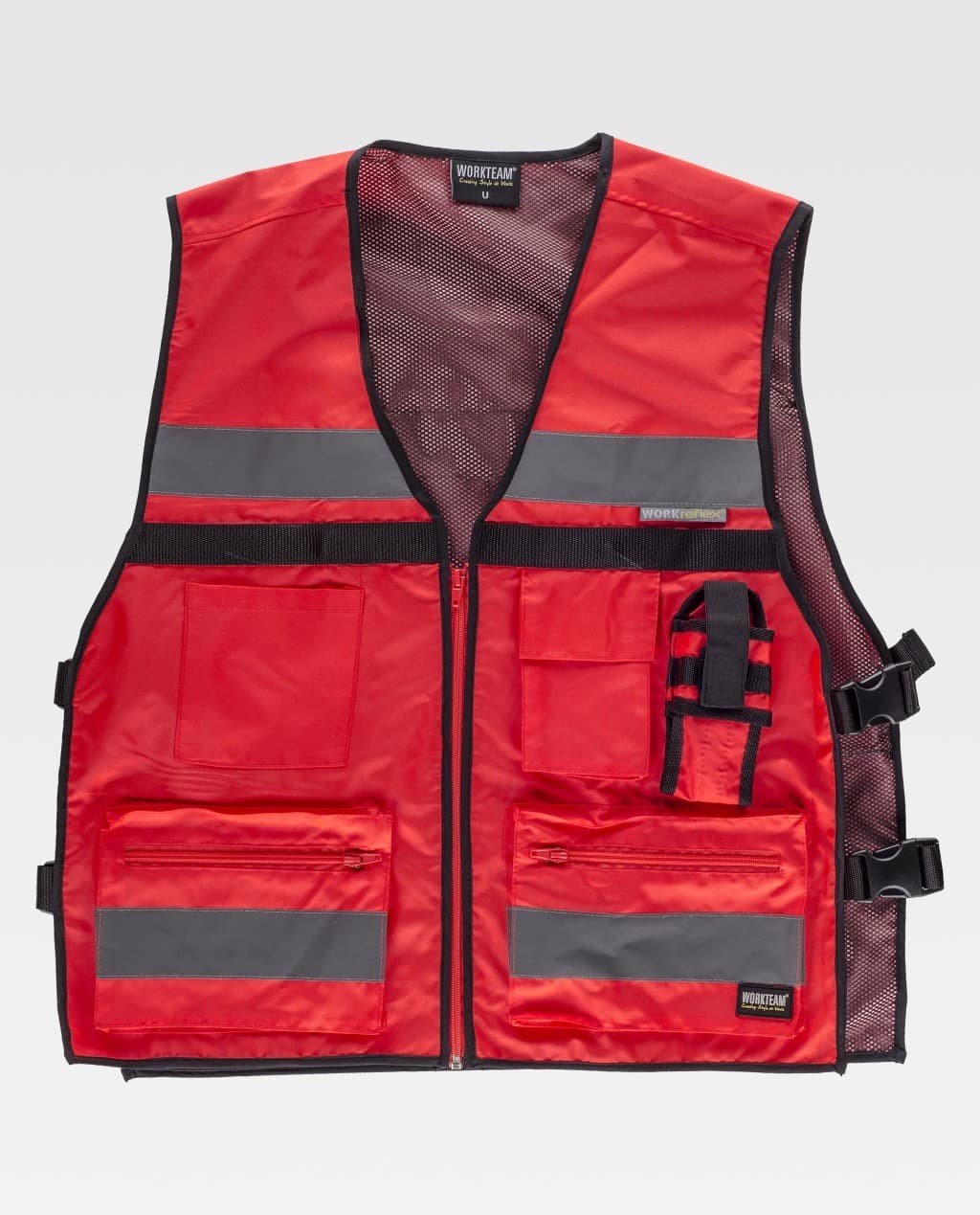Gilet da Lavoro Alta Visibilit� Regolazioni Laterali C3601 - Workteam
