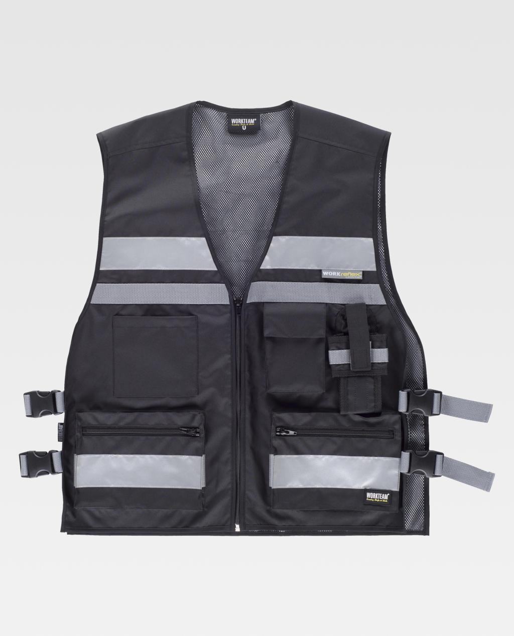 Gilet da Lavoro Alta Visibilit� Regolazioni Laterali C3601 - Workteam