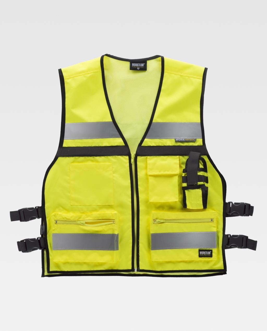 Gilet da Lavoro Alta Visibilit� Regolazioni Laterali C3601 - Workteam
