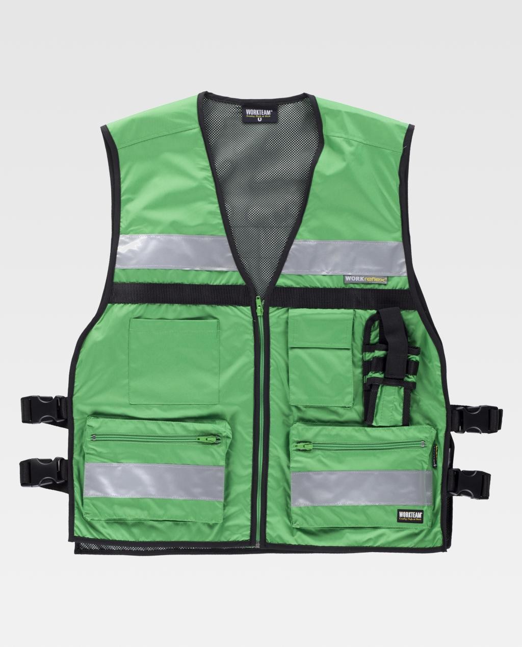 Gilet da Lavoro Alta Visibilit� Regolazioni Laterali C3601 - Workteam