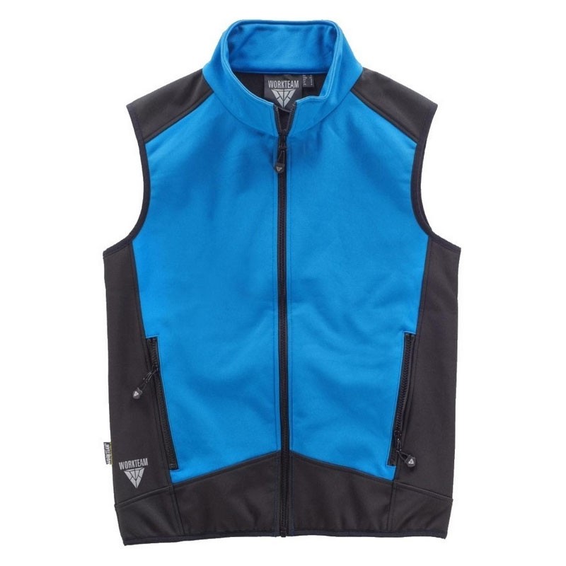 Gilet Workshell sportivo a collo alto e cerniera in nylon - Workteam