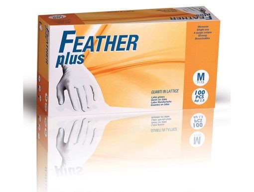 Guanti in lattice con polvere FEATHER Plus