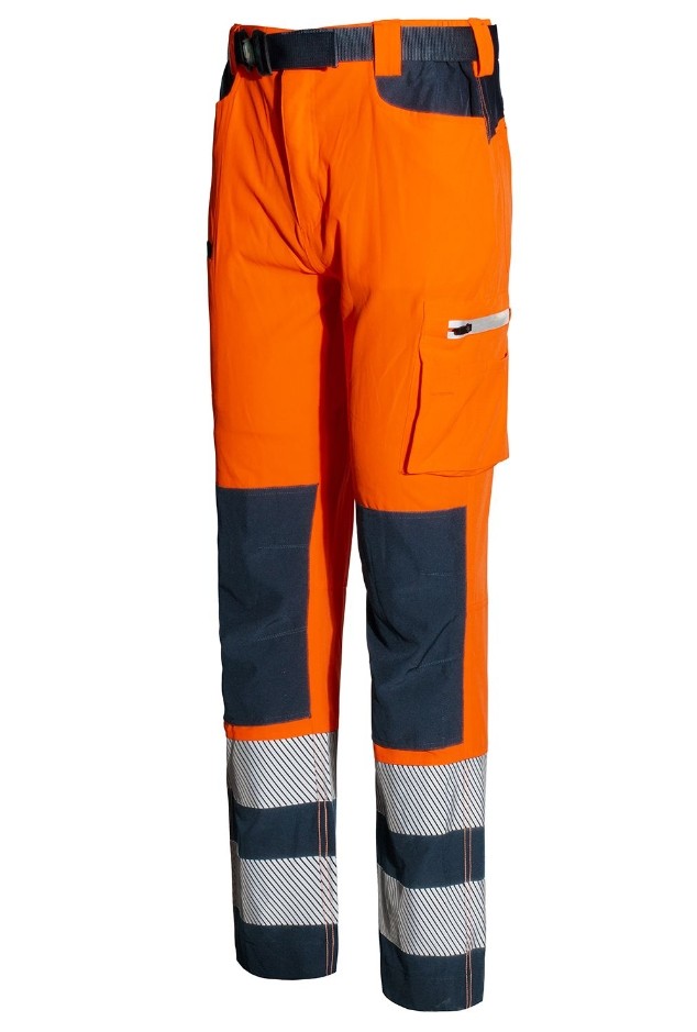 Pantalone da Lavoro Alta Visibilit� Multitasche Stretch Issa Line Softshell HI-VI 8450B