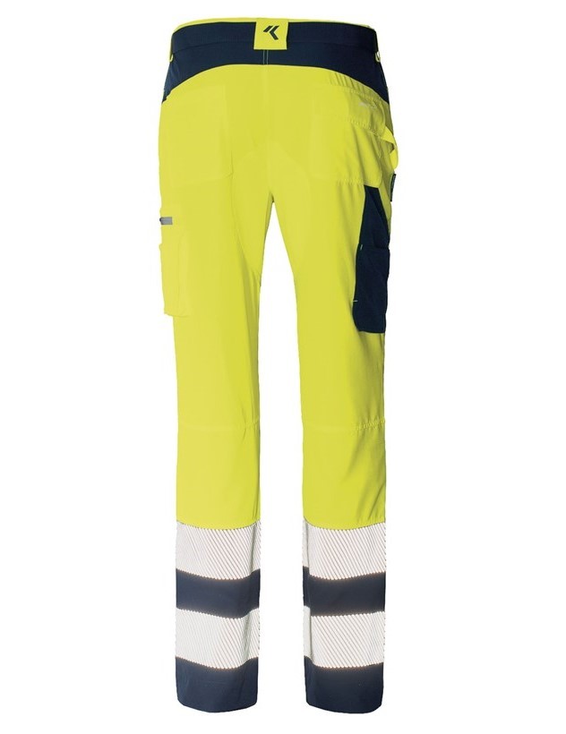 Pantalone da Lavoro Alta Visibilit� Multitasche Stretch Issa Line Softshell HI-VI 8450B