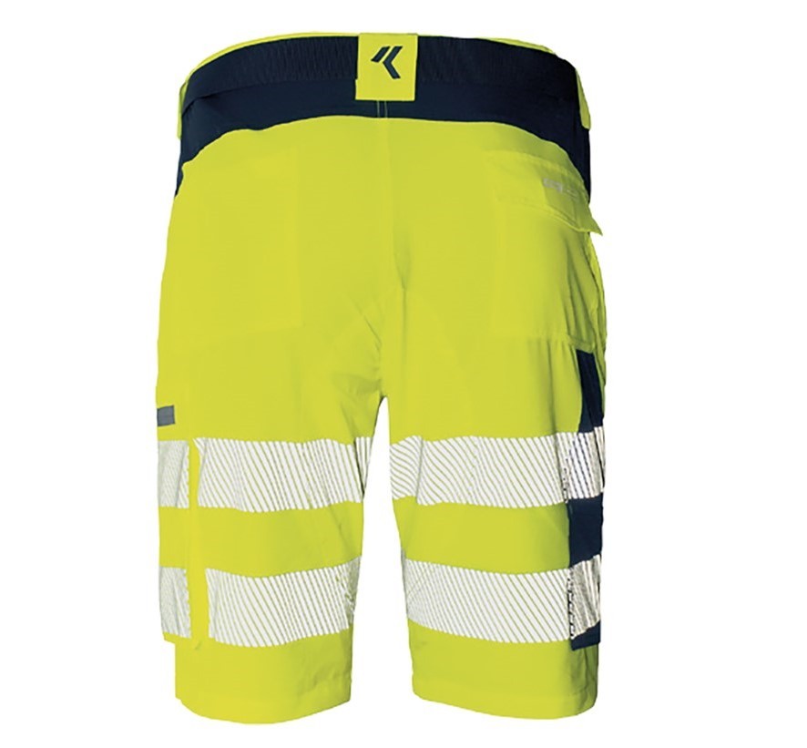 Bermuda da Lavoro Alta Visibilit� Multitasche Stretch Issa Line Softshell HI-VI 8454B