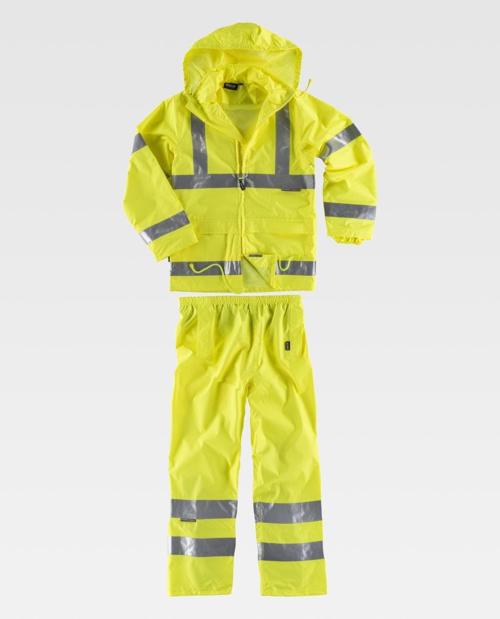 Set Alta Visibilit� Pantalone e Giacca Impermeabile S2010 - Workteam