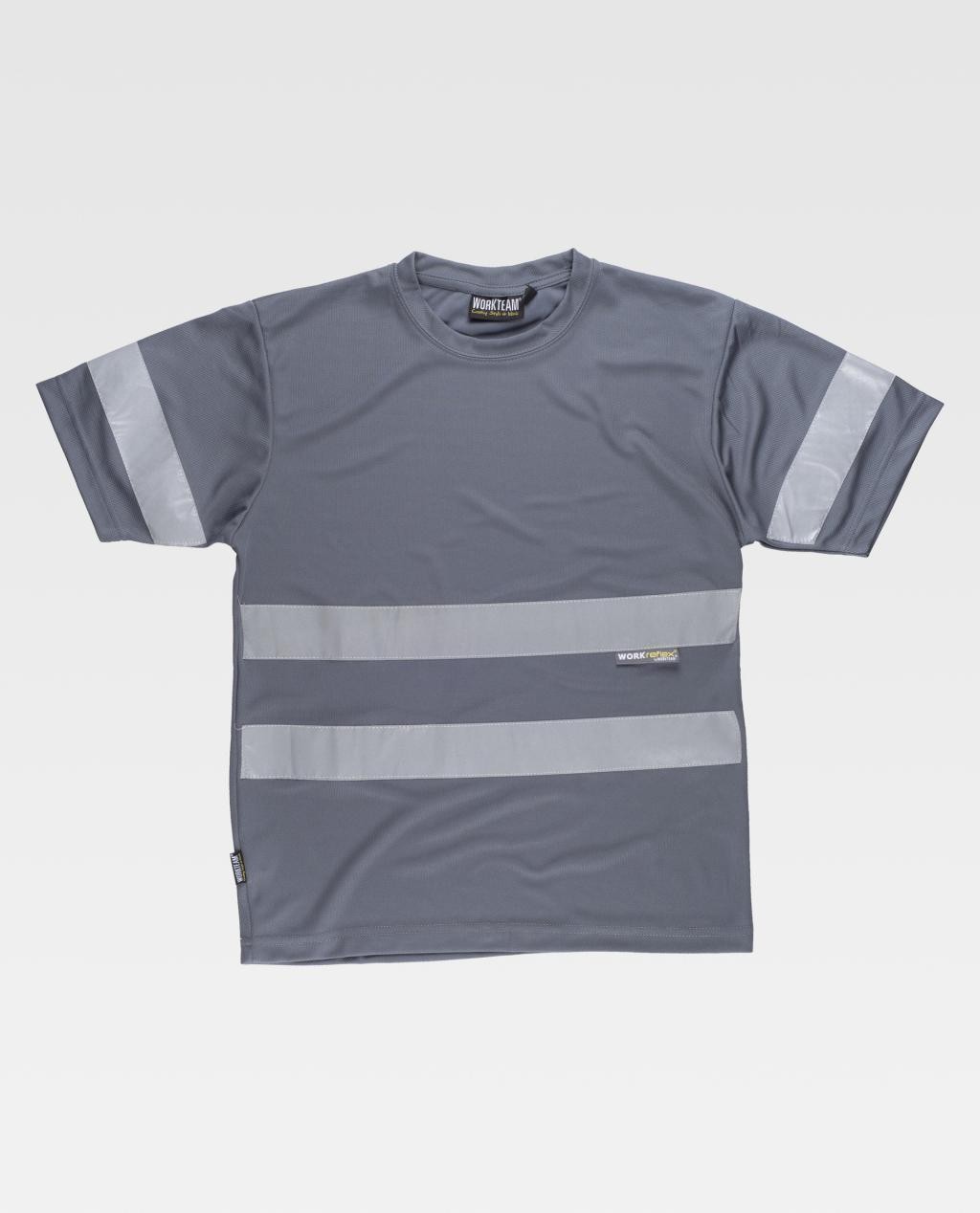 T-shirt da Lavoro Manica Corta con Bande C3939 - Workteam