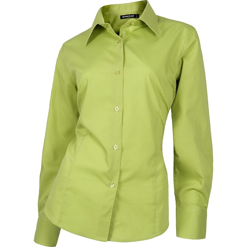 Camicia da lavoro attillata da donna a manica lunga - Workteam