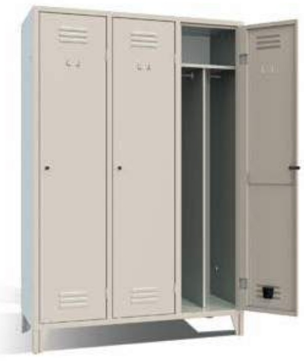 Armadio Spogliatoio 3 posti da lavoro 120X50X18 Logica 203EP