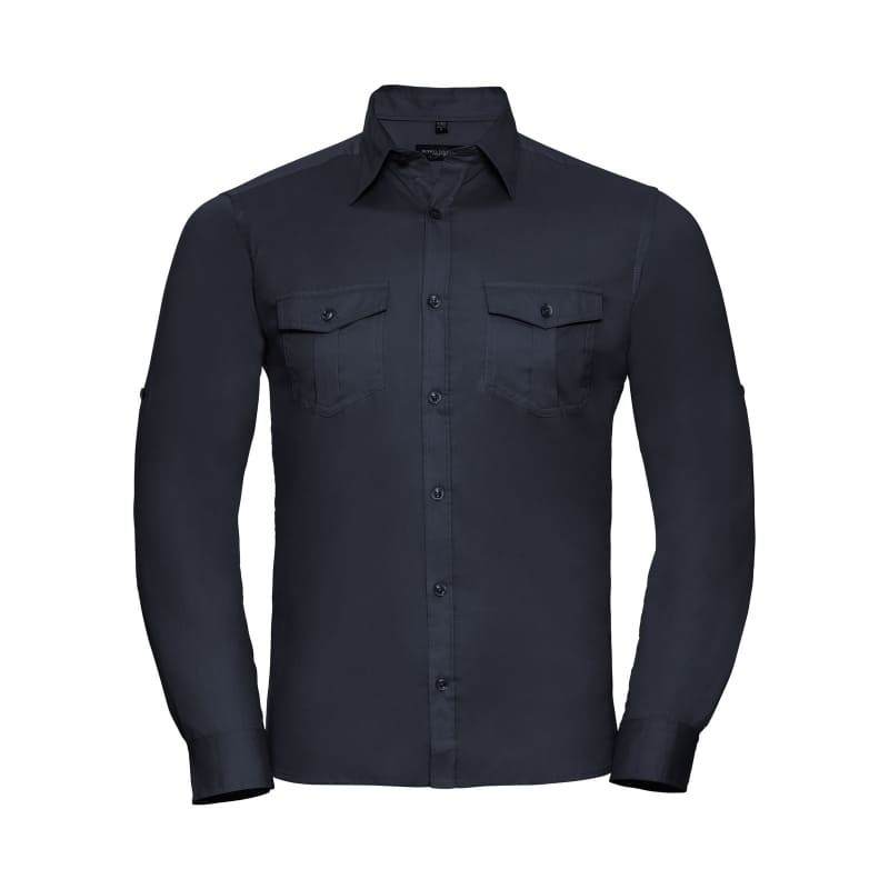 Camicia Da Lavoro a Maniche Lunghe Arrotolata Russell - JE918M
