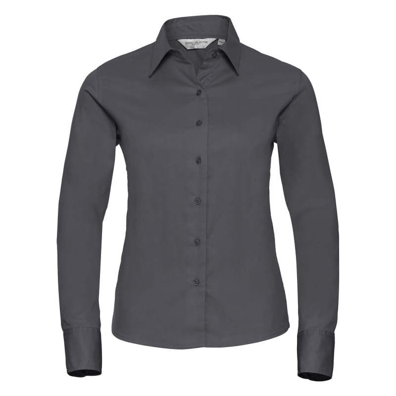 Camicia Da Lavoro Classica a Maniche Lunghe in Twill da Donna Russell - JE916F