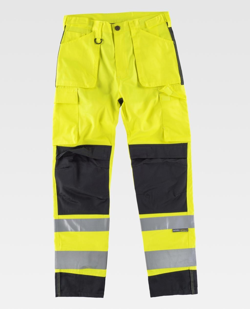Pantalone da Lavoro Multitasche Combinato Alta Visibilit� C2912 - Workteam