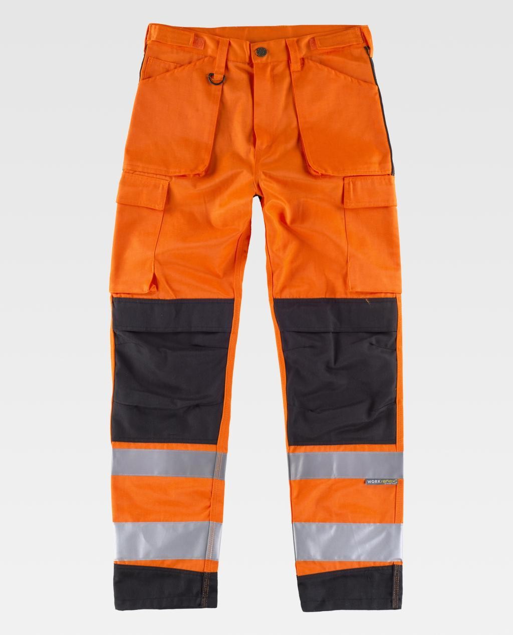 Pantalone da Lavoro Multitasche Combinato Alta Visibilit� C2912 - Workteam