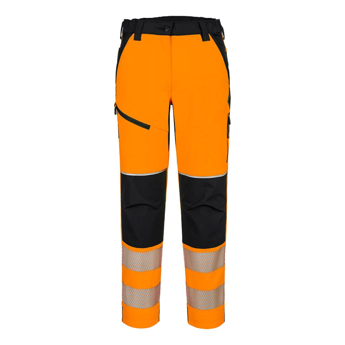 Pantaloni da Lavoro Alta Visibilit� Multitasche Impermeabili Stretch da Donna Portwest T141