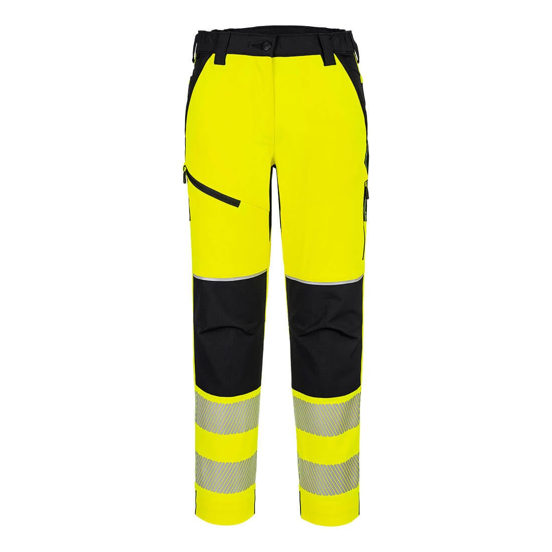 Pantaloni da Lavoro Alta Visibilit� Multitasche Impermeabili Stretch da Donna Portwest T141