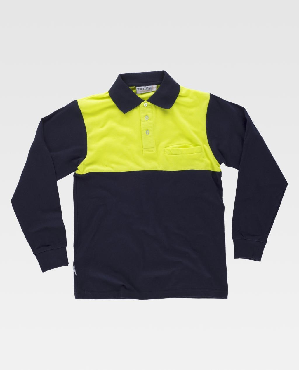 Polo da Lavoro Manica Lunga Alta Visibilit� C3842 - Workteam