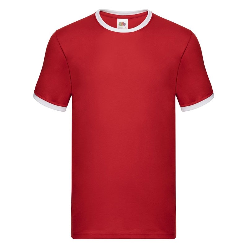 T-shirt da Lavoro Fruit Of The Loom Ringer in Cotone FR611680