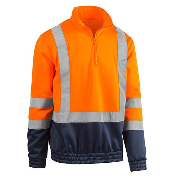 Felpa da Lavoro Alta Visibilit� Mezza Zip Sottozero Smash 7880