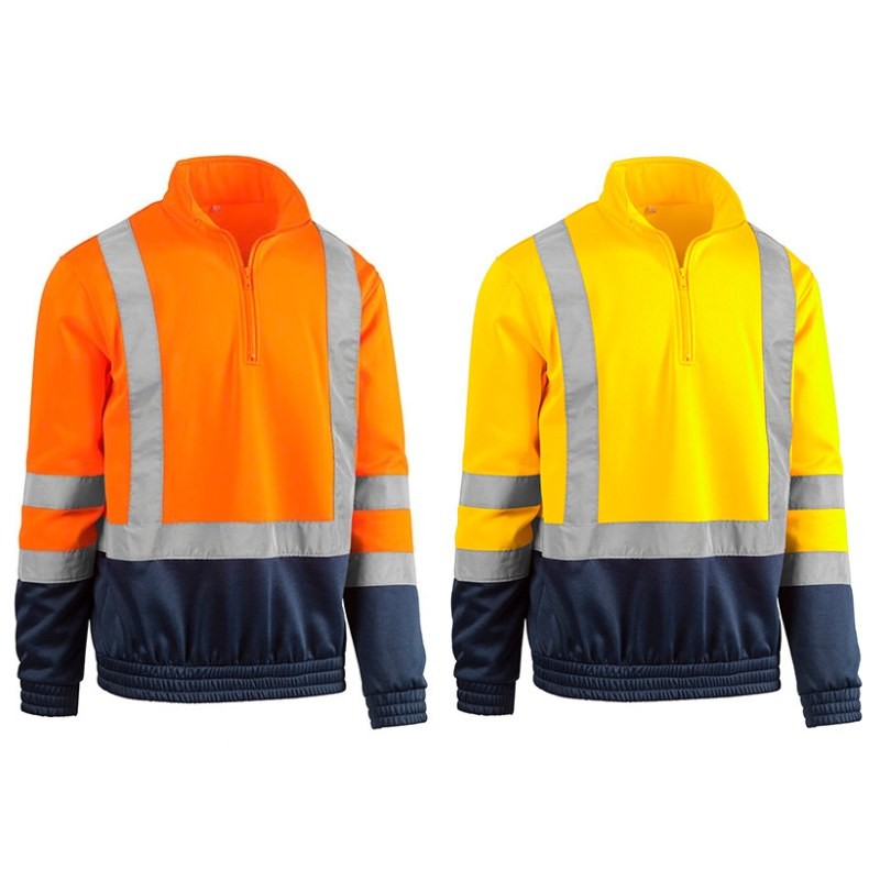 Felpa da Lavoro Alta Visibilit� Mezza Zip Sottozero Smash 7880