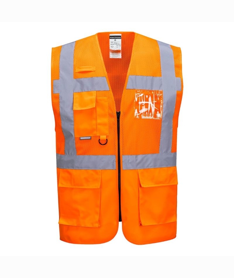 Gilet da Lavoro Executive Madrid Mesh Alta Visibilita Portwest C496