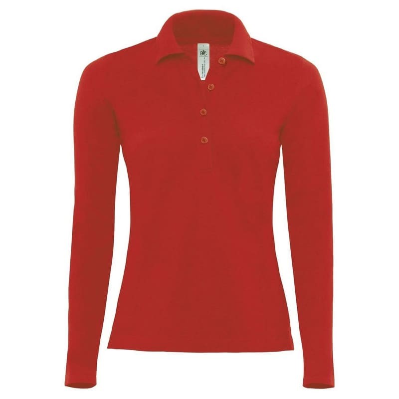 Polo Da Lavoro Safran Pure LSL da Donna Manica Lunga B&C Collection - BCPW456