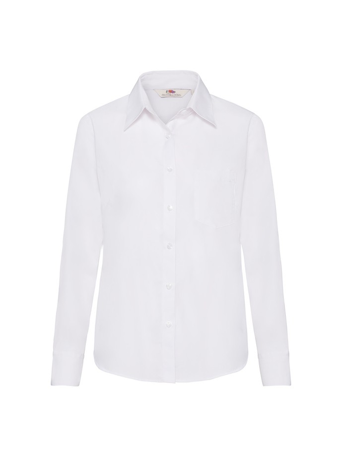 Camicia Da Lavoro Popeline da Donna Manica Lunga Fruit Of The Loom FR650120