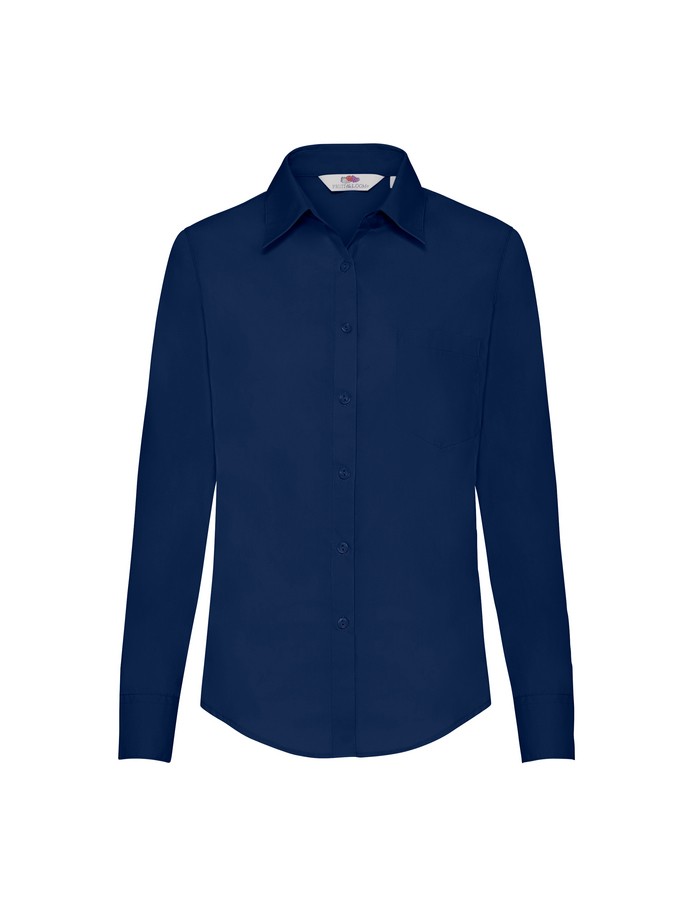 Camicia Da Lavoro Popeline da Donna Manica Lunga Fruit Of The Loom FR650120